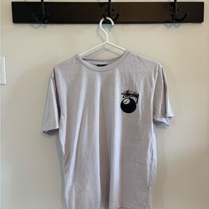 Stussy Gray Graphic T-Shirt for Men